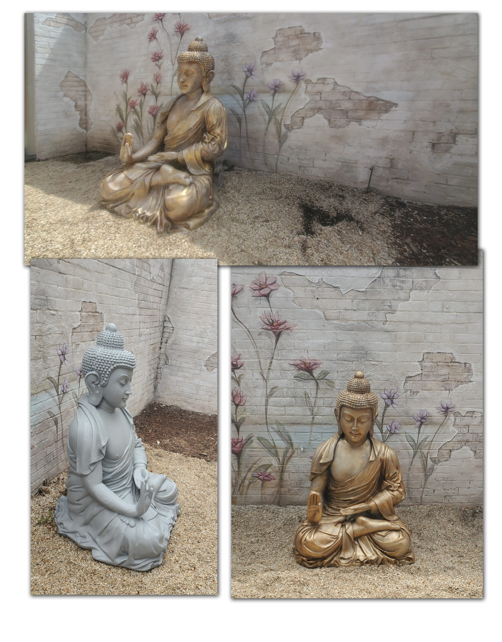 Zen Garden with Bronze Buddha