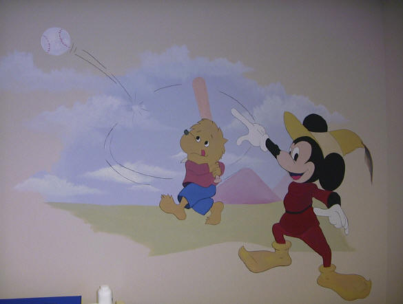 Mickey and Friends in a nursery