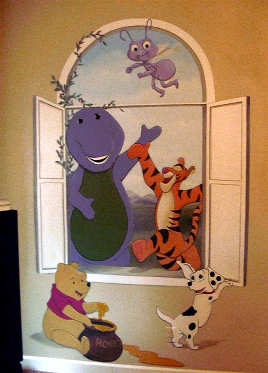 Barney Mural