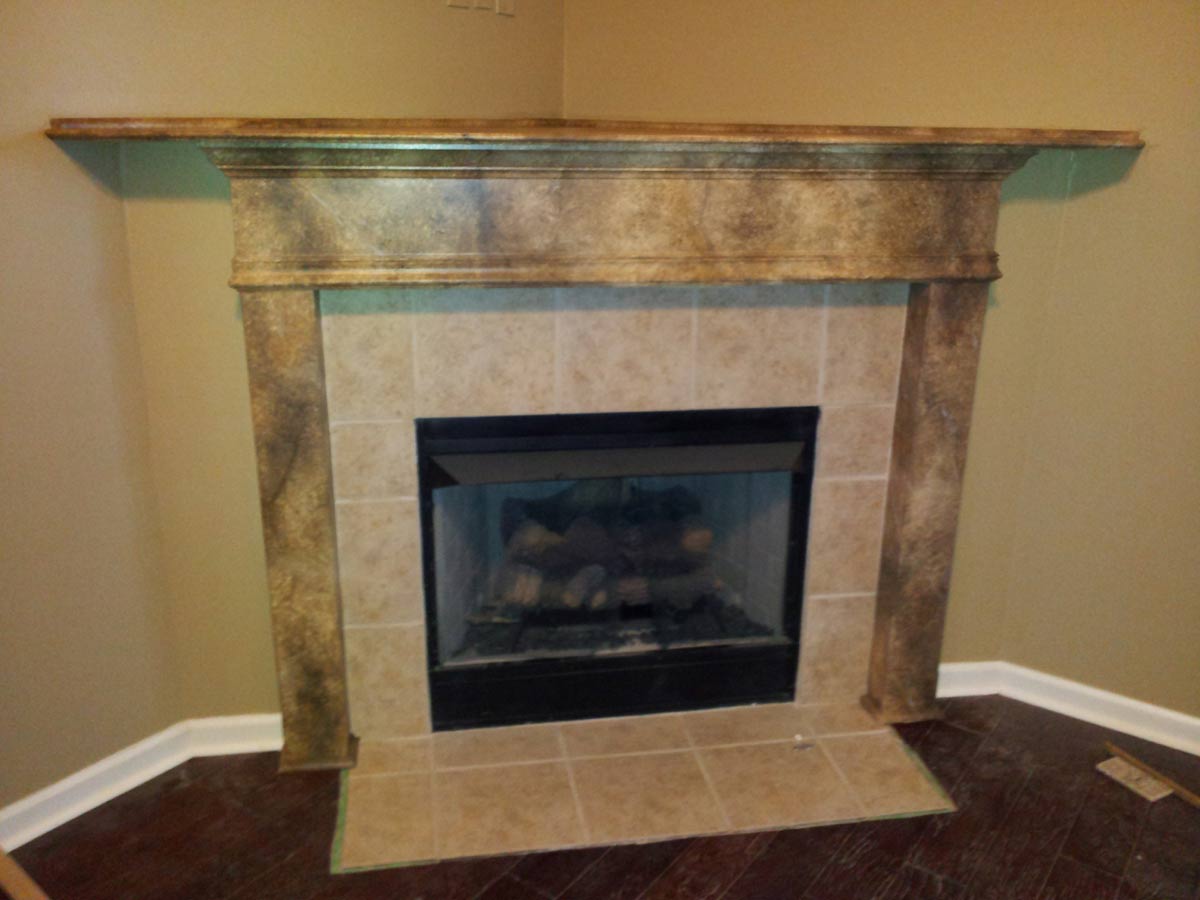 Beige and Honey Brown Faux Fiish