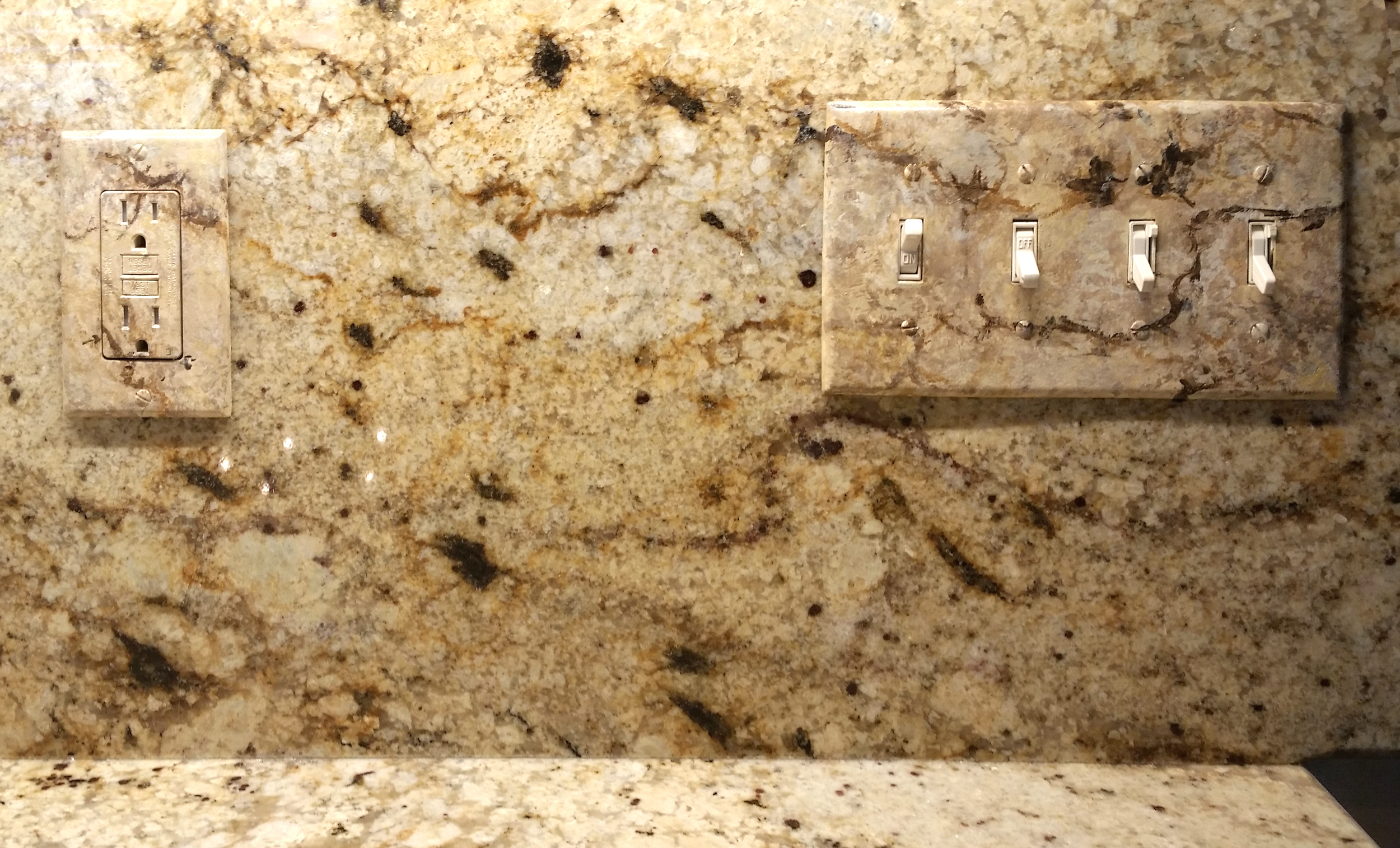 Matching Faux Marble with clear finish